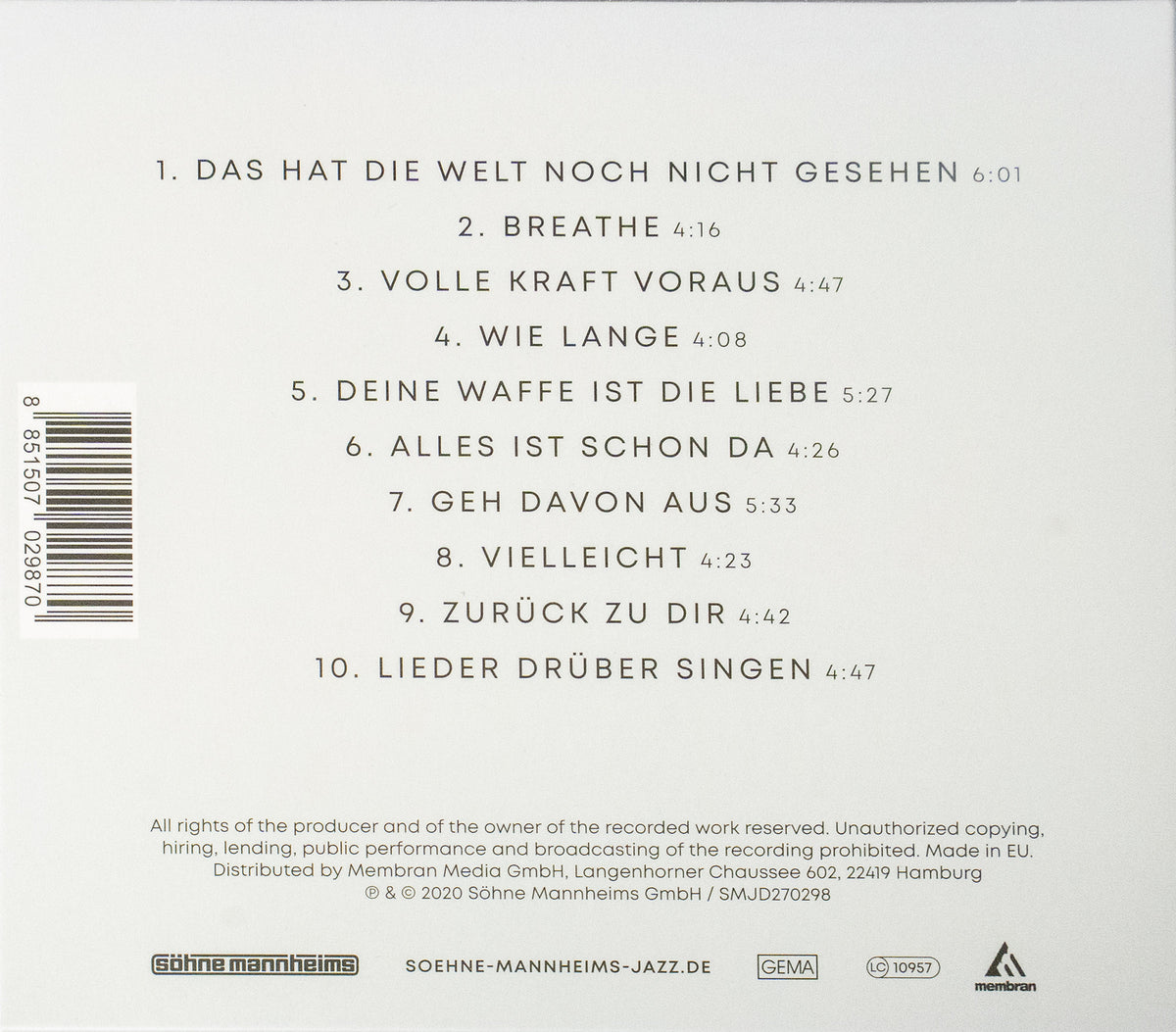 CD // SÖHNE MANNHEIMS JAZZ DEPARTMENT
